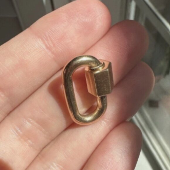 Marla Aaron Yellow Gold Chubby Medium Lock - Picture 4 of 7